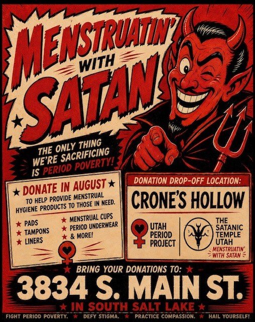 Menstruatin' with Satan:  A Hygiene Product Donation Event